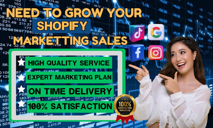 Gig Preview - Increase shopify sales and shopify store promotion  manager with duda website