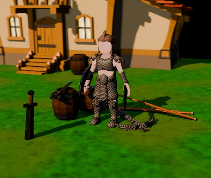 Gig Preview - Make 3d low poly assets for you game or project