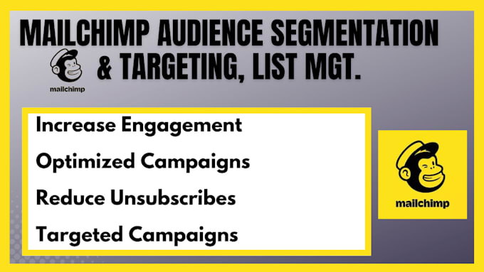 Gig Preview - Build mailchimp audience segmentations and targeting