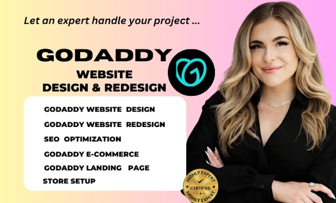 Gig Preview - Design godaddy website, godaddy website redesign godaddy website design, godaddy