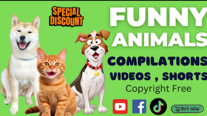 Gig Preview - Create funny animal compilation videos for youtube and fb