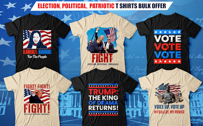 Gig Preview - Create custom election political tshirt design