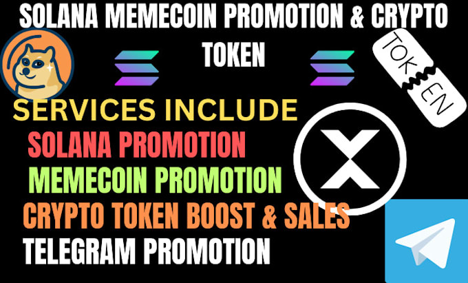 Gig Preview - Promote solana crypto token, nft token, solana memecoin, meme coin, meme token