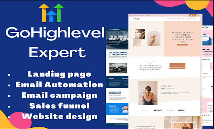 Gig Preview - Build complete sales funnel using gohighlevel clickfunnel gohighlevel website