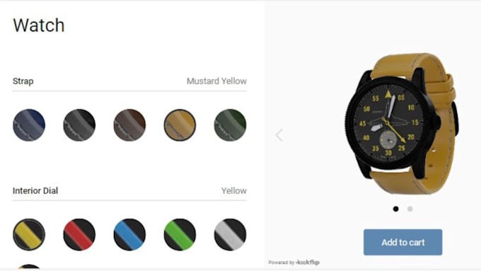 Gig Preview - Customized 2d 3d watch configuration personalize with kickflip zakeke customily