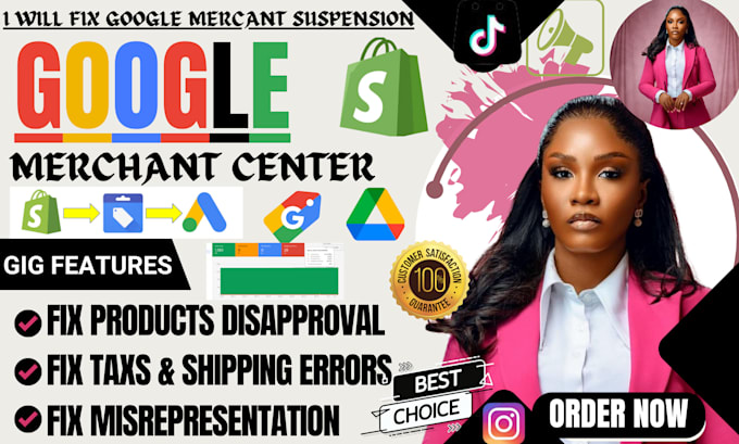 Gig Preview - Fix google merchant center, gmc, misrepresentation, shopping ads