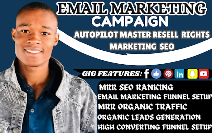 Gig Preview - Promote master resell rights, digital wealth academy, with SEO email marketing