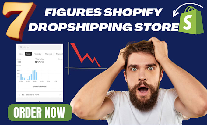 Gig Preview - Build highly converting  7 figure shopify dropshipping website store design