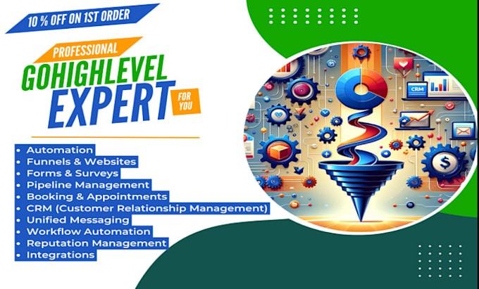 Gig Preview - Gohighlevel expert, sales funnel for go high level website, landing page, ghl