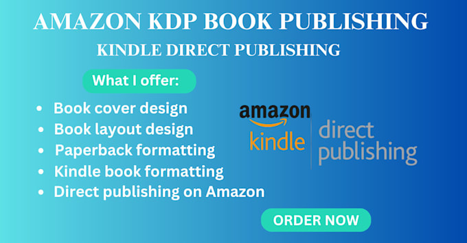 Gig Preview - Do amazon kdp book publishing kindle direct self publishing ebook formatting