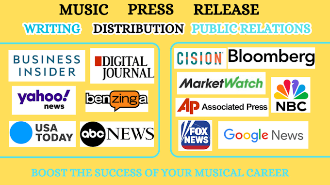 Gig Preview - Write music press release submit press release and do music PR distribution