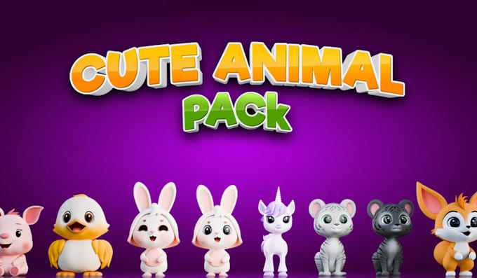 Bestseller - create 3d animal park cartoon animation 3d texture  design  3d sculpting model