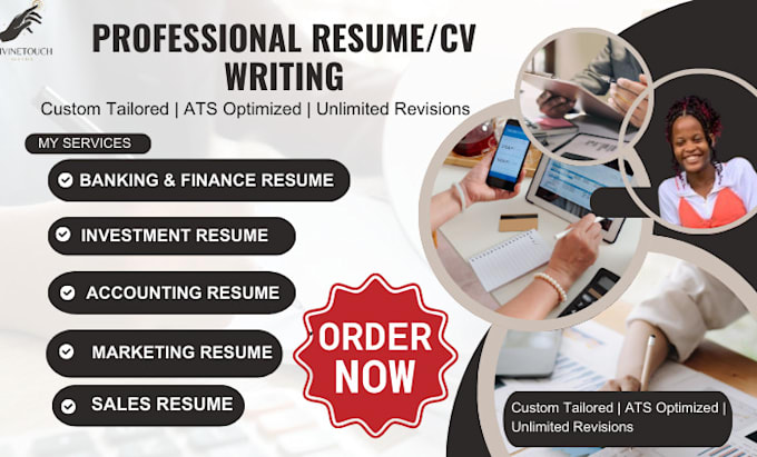 Bestseller - craft banking resume, sales, finance, accounting, marketing, investment resume