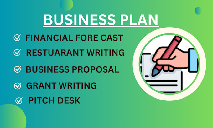 Gig Preview - Write compelling business plan for investors loan grant proposal startup busines