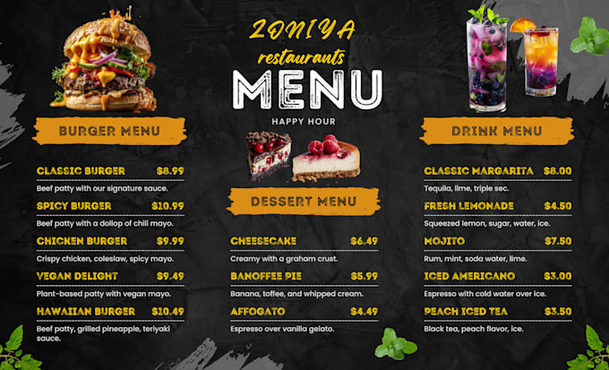 Bestseller - do eyecatching restaurant menu design