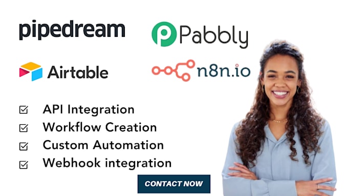 Gig Preview - Do pipedream n8n automation pipedream automation API integration pabbly connect