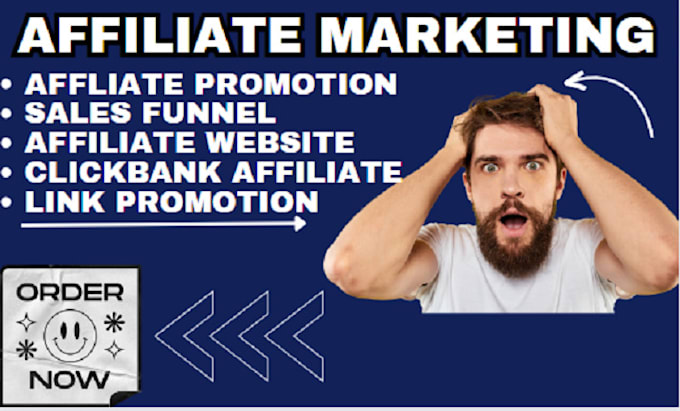 Gig Preview - Promote clickbank affiliate link, affiliate marketing sales funnel