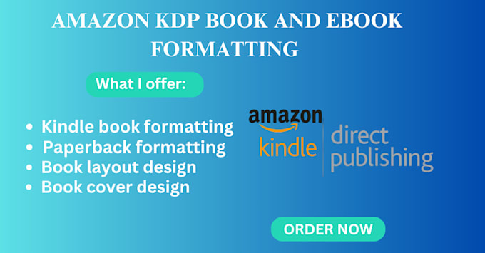 Gig Preview - Do professional amazon KDP book formatting for print ebook book cover design