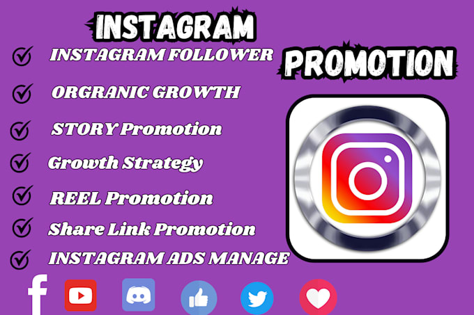 Gig Preview - Do organic instagram promotion and growth live stream view audience