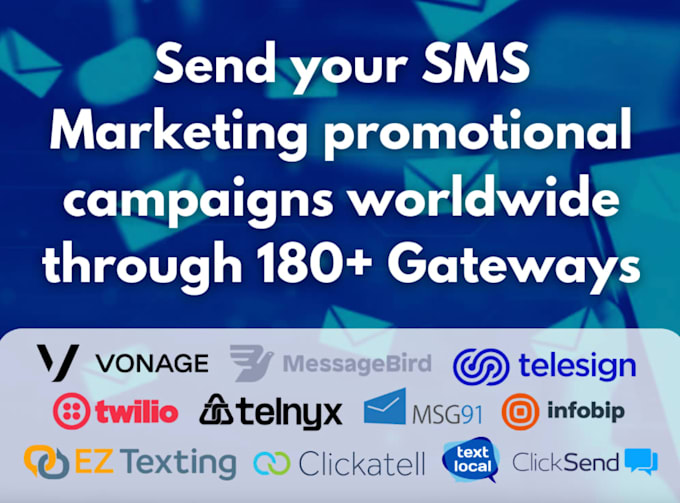 Gig Preview - Sms marketing, bulk sms, text messages to your tasrgeted region