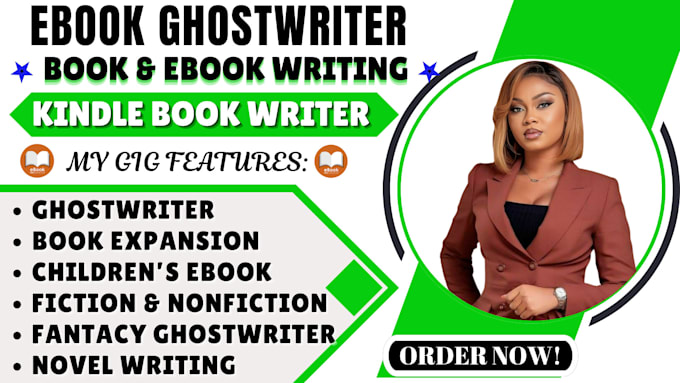 Gig Preview - Be your ebook writer, ebook ghostwiter, ghost book writer for any specific genre