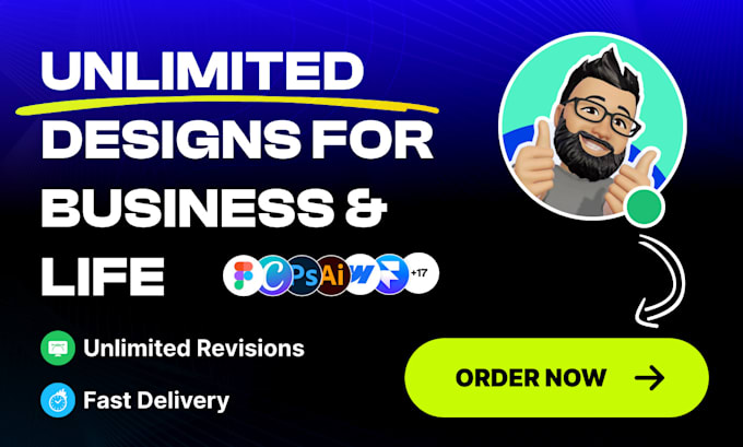 Bestseller - do unlimited graphic design, branding, social media, UI UX, fast delivery