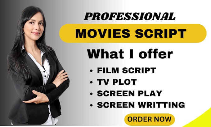 Bestseller - be your movie script writer, screen writing, feature film, screenplay, tv show