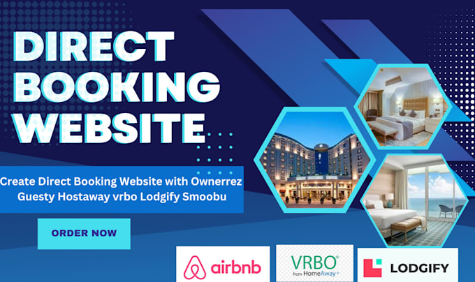 Gig Preview - Create direct booking website with ownerrez guesty hostaway vrbo lodgify smoobu