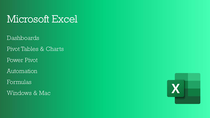 Gig Preview - Create dashboards, pivot tables, power query, and macros in excel