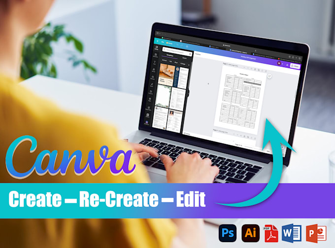 Gig Preview - Recreate your editable canva documents and templates