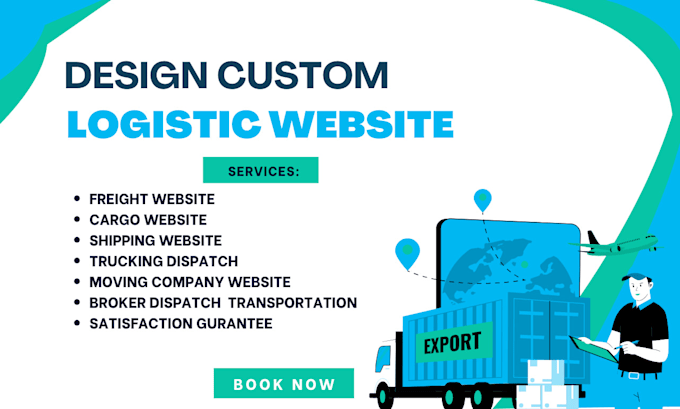 Gig Preview - Do transport logistics cargo towing trucking freight business website design