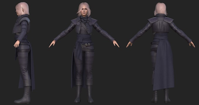 Gig Preview - Build 3d character for indie game,do 3d assets modelling,sharpr3d model,fbx file