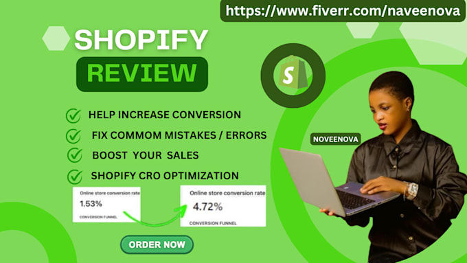 Gig Preview - Do shopify review for your shopify store to increase conversion rate for sales