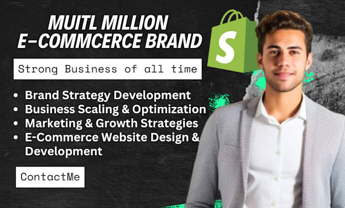 Gig Preview - Build a multi million ecommerce brand, clothing online store, shopify website