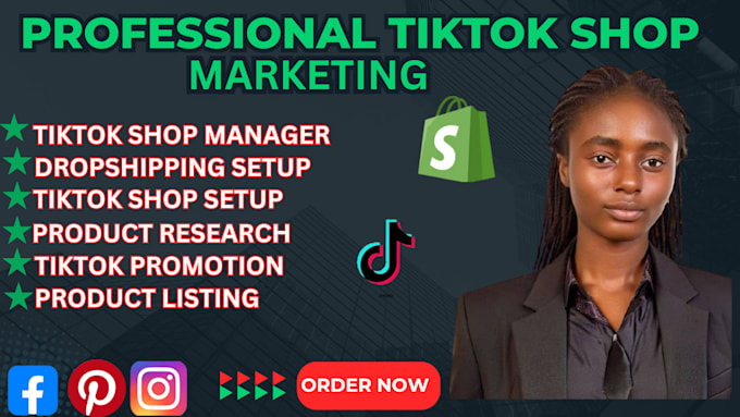 Gig Preview - Setup tiktok shop tiktok ads tiktok marketing promotion tiktok post