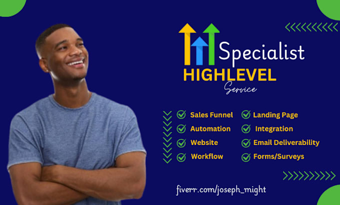 Gig Preview - Setup gohighlevel, highlevel CRM sales funnel, gohighlevel landing page website