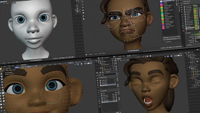 Gig Preview - Design stylized 3d characters on blender