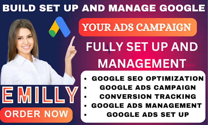 Gig Preview - Build, scale up, and manage google ads SEO campaign