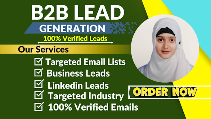 Gig Preview - Find targeted lead generation, b2b email lists, sale leads and business leads