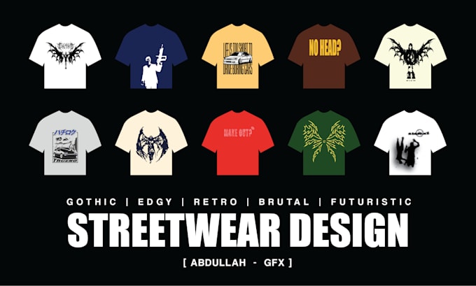 Gig Preview - Create y2k streetwear design and merch for your brand