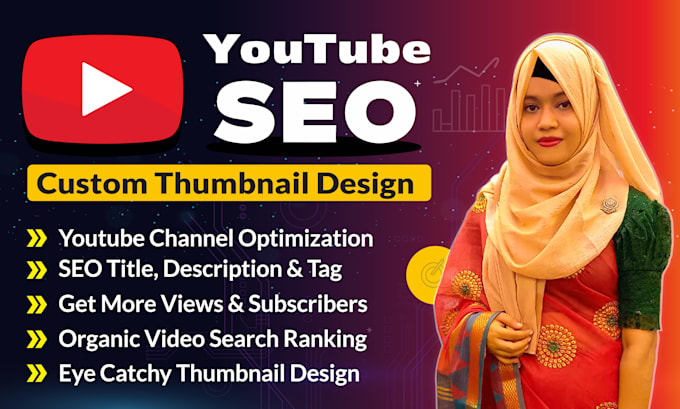 Gig Preview - Do youtube channel SEO, video optimization with best thumbnail design