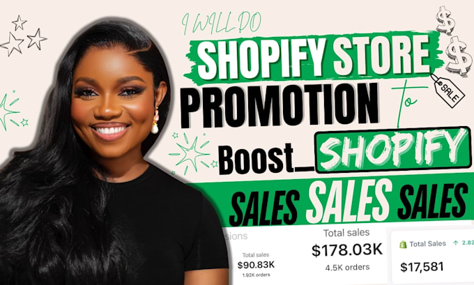 Gig Preview - Boost shopify sales shopify dropshipping marketing shopify tiktok shop promotion