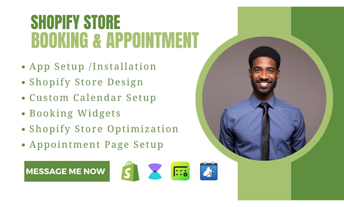 Gig Preview - Set up shopify store appointment booking website, design appointment booking