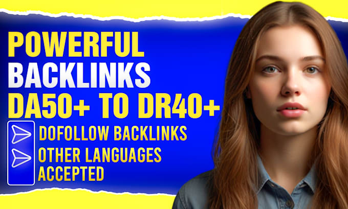 Gig Preview - Da50plus powerful dofollow homepage backlinks