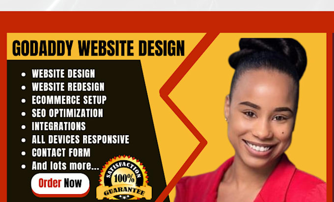 Gig Preview - Godaddy website design godaddy website redesign godaddy design ionos website