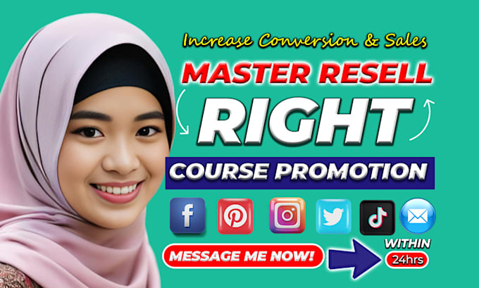 Gig Preview - Promote master resell right course with email marketing, sales funnel, road map