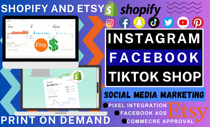 Gig Preview - Fix shopify pod printify instagram shopping ads connect  etsy to tiktok shop