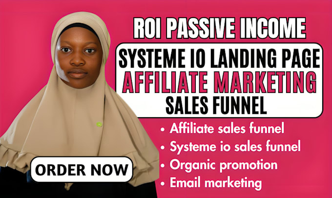 Gig Preview - Do systeme io affiliate marketing landing page, sales funnel in systeme io