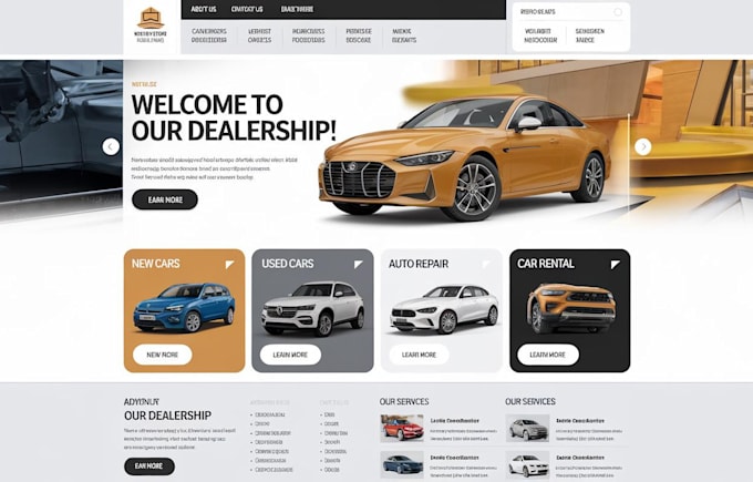 Gig Preview - Do automotive auto repair car dealership website car rental business website car