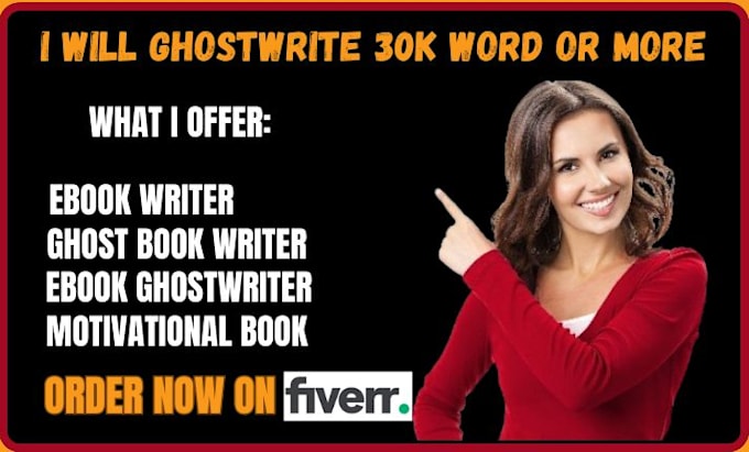 Gig Preview - Be self help book writer, ebook ghostwriter, fiction or non fiction book writer